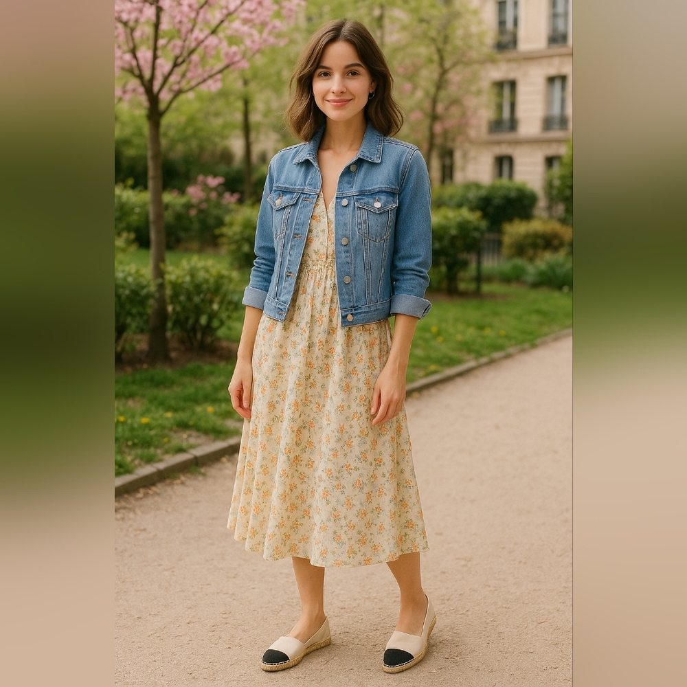 Tory Burch Dulce de Leche/Black Block Flat Espadrille - Size 8